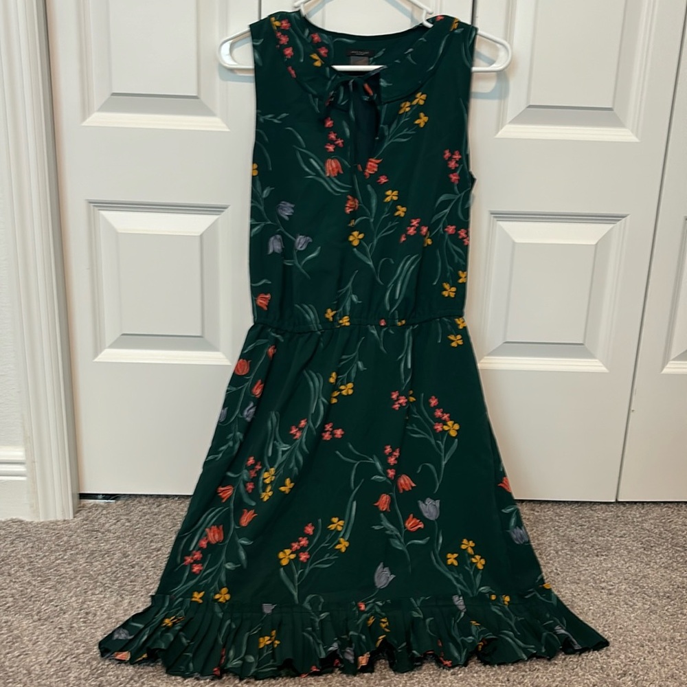 Green Floral Ann Taylor Factory Dress